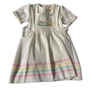 Carriage Boutique Cream Pleated Puff Sleeve Sundress